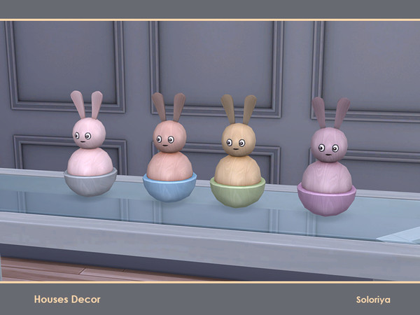 Sims 4 — Houses Decor. Bunny by soloriya — Wooden bunny. Part of Houses Decor set. 4 color variations. Category:
