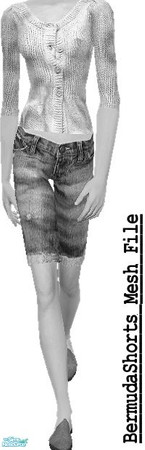 Sims 2 — Bermuda Shorts Mesh by slice — Not quite capris. Definitely not short-shorts. Teens can be fashion forward and