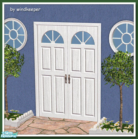 Sims 2 — Long Island Double Door diag by Windkeeper — Diagonal version of Long Island Double Door from this set. Requires