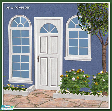 Sims 2 — Long Island Door diagonal by Windkeeper — Diagonal version of Long Island Door from this set. Requires that file