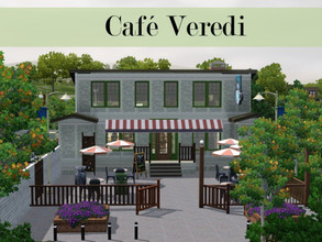 Sims 3 —  by Scape — A cafe for all your sims social needs! I built it on the university campus, so it fits in really