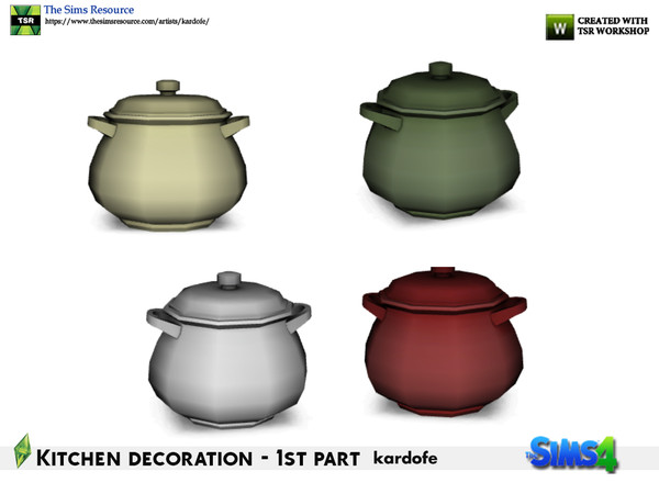Sims 4 — kardofe_Kitchen decoration_Tureen by kardofe — Tureen in four color options 