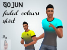 Sims 4 — GoJun Faded Colours Shirt by TheGilbertSim — This is a remake with more colours from the original GoJun Pink