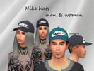 Sims 4 — nike cap by Esmee076 — 3 types of nike hats, for man and woman. you can find the item at casual