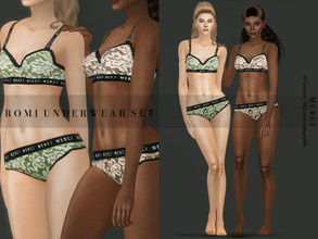 Sims 4 — Romi Underwear Set by -Merci- — Two pieces Underwear for female. (Top and bottom are separate.) HQ mod
