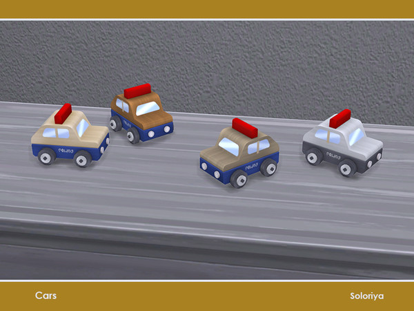 Sims 4 — Cars. Police Car by soloriya — Police car, decorative toy. Part of Cars set. 4 color variations. Category: