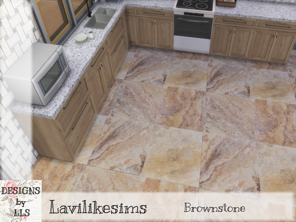 Sims 4 — Brownstone Floor by lavilikesims — Although it is called brownstone it does come in other colours :) light, med,