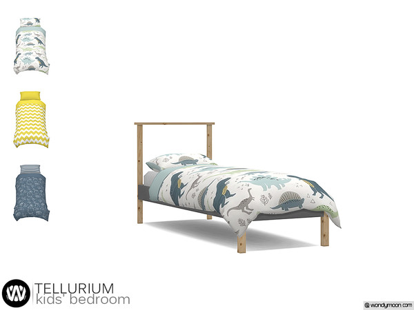 Sims 4 — Tellurium Bed Blanket by wondymoon — - Tellurium Kids' Bedroom - Bed Blanket - Wondymoon|TSR - Creations'2020