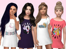 Sims 4 — 'Fierce' Nightgown For Girls - Get Together EP needed by Simlark — Cute Disney-themed pajamas for little girls