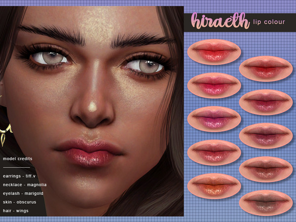Sims 4 — [ Hiraeth ] Lip Colour by Screaming_Mustard — A simple slightly glossed lip colour. With custom thumb nail.