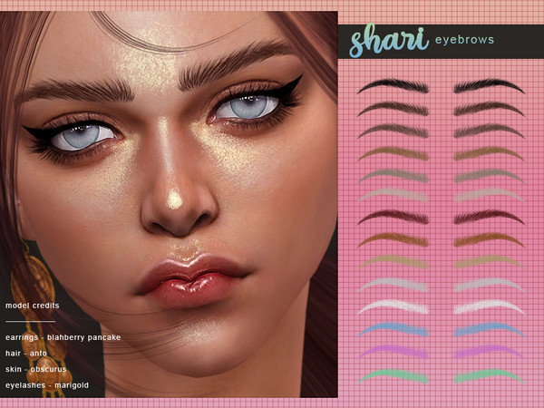 Sims 4 — [ Shari ] - Eyebrows by Screaming_Mustard — New eyebrows for Sims. For females, toddler +. With custom thumb