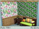 Sims 4 — Bamboo Walls 1 by simjunction2 — Bamboo walls to suit your island home or resort. Available in 6 styles - one