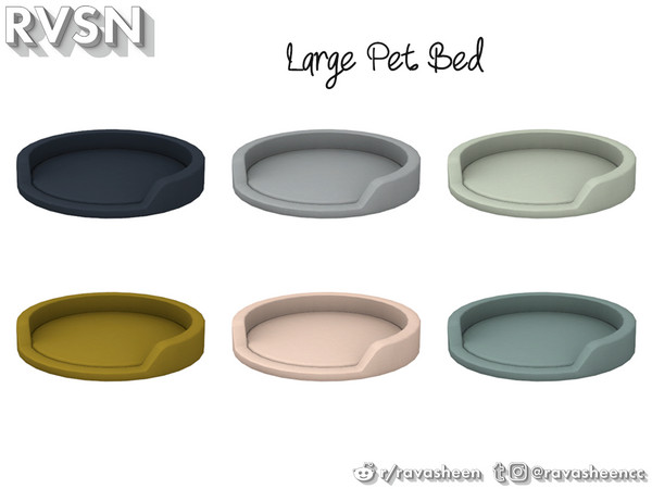 Sims 4 — Muttropolitan Large Bed by RAVASHEEN — Sometimes you have a big pupper or ambitious kitty and they desire an