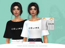 Sims 4 — CELINE T-Shirt | Inspired LISA BLACKPINK by JnrAnr_Sims — T-Shirt CELINE, Inspired LISA BLACKPINK | JNRSims - 2