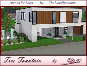 Sims 3 — Tree Fountain by ella47 — Tree Fountain Is a nice House in a modern stile. It has 3 Bedrooms, 2 Bathrooms,