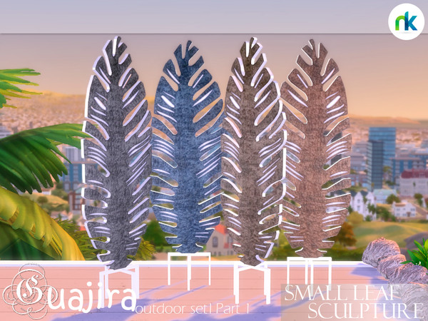 Sims 4 — Nikadema Guajira Leaf Sculpture Small by nikadema — The low sister of the leaf sculpture A modern piece you must