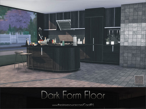 Sims 4 — Dark Form Floor by Caroll912 — A single recolour tile floor in grey tones. Suitable for indoor use, especially