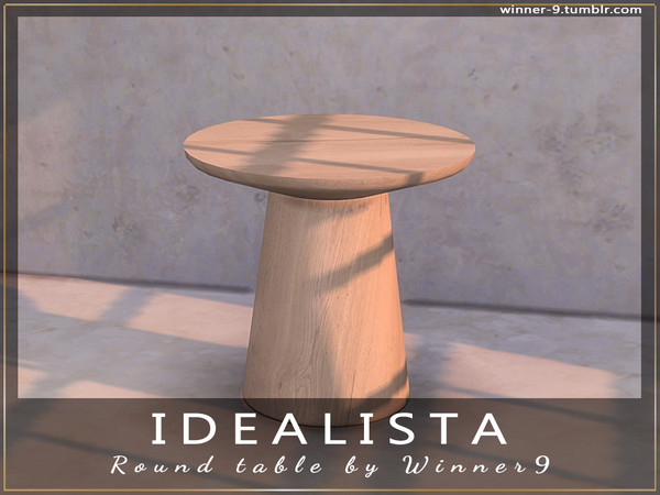 Sims 4 — Idealista Round table by Winner9 — Round table from my dining set Idealista, you can find it easy in your game