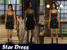 Sims 4 — Star dress 001 by CaptainTamira — 3 colours Mesh in base game