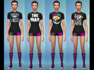 Sims 4 — WWE Women's Shirts by MilanRKO — WWE Shirts - Alexa Bliss - Seales With A Bliss - Becky Lynch - The Man - Alexa
