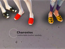 Sims 4 — Charonlee comfortable leather sandals by suan_charol — Created for: The Sims 4 - Shoes - 18 swatches, - New mesh