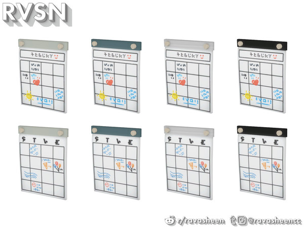 Sims 4 — Peg To Differ - Calendar by RAVASHEEN — Keep your simmie up to date on all the happenings with the Peg To Differ