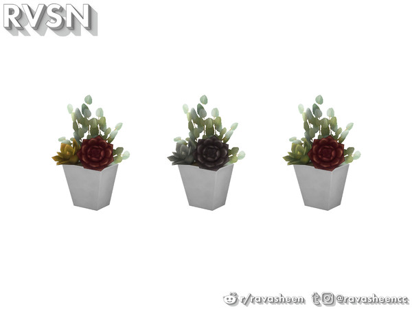 Sims 4 — Peg To Differ - Succulents by RAVASHEEN — Give your Peg To Differ pegboard some life with this vibrant succulent