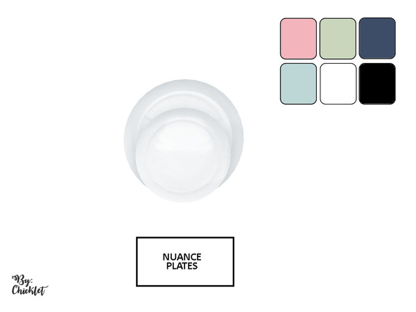 Sims 4 — Nuance Plates Deco by Chicklet — Part of the Nuance Dining Room Set Includes: Plates Deco, 6 Swatches Requires: