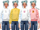 Sims 4 — Wickedkittie | Mitzi Sweatshirt | Mesh Needed by Wicked_Kittie — - Mitzi Sweatshirt - - 16 cute pastel colored