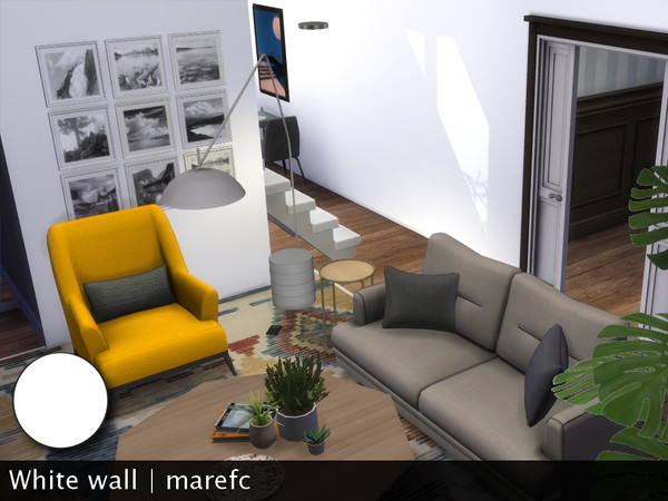 Sims 4 — White wall by marefc2 — White wall by marefc. No mesh needed. You can find it in Paint category. (!!!) Please
