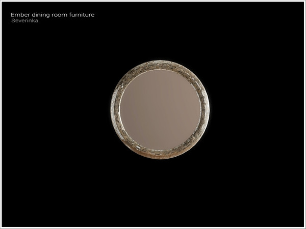 Sims 4 — [Ember dining] - wall mirror by Severinka_ — Wall round mosaic mirror From the set 'Ember dining room' Build /