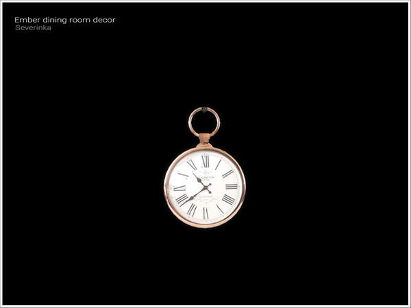 Sims 4 — [Ember dining] - wall clock by Severinka_ — Wall clock From the set 'Ember dining room' Build / Buy category: