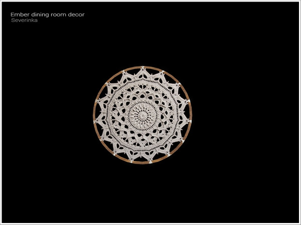 Sims 4 — [Ember dining] - round macrame v03 by Severinka_ — Round macrame v03 From the set 'Ember dining room' Build /
