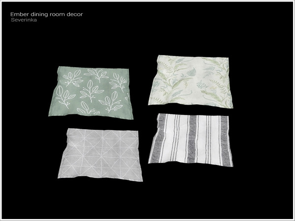 Sims 4 — [Ember dining] - kitchen towel by Severinka_ — Kitchen towel on dining table From the set 'Ember dining room'