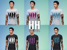 Sims 4 — Hijack Hotel Band Merch by domcook — Just some usual Hijack Hotel band merch 6 Tees, 3 white, 3 black Base game