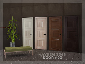 Sims 4 — Door N03 by mayhem-sims — 4 colors HQ texture EA MESH edited by me Base game compatible