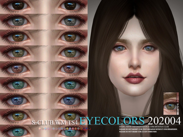 Sims 4 — S-Club WM ts4 Eyecolors 202004  by S-Club — Eyecolors, 10 swatches, hope you like, thank you.