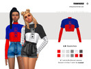 Sims 4 — Youniverse t-shirt long sleeve collection - Mesh needed by spacial_grace — - Graphic YOUNIVERSE T-shirts from