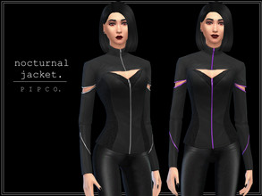 Sims 4 — Nocturnal Jacket. by Pipco — 8 swatches base game compatible ea mesh edit all lods custom thumbnail play tested