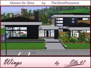 Sims 3 — Wings by ella47 — Wings Is a nice HomeFor your Sims On the main floor, Living with fireplace, Kitchen, Dining
