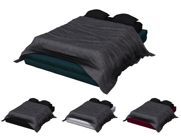 Sims 4 — Bradley Double Bed by sim_man123 — A modern, fabric covered platform bed. 