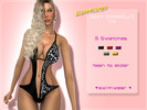 Sims 4 — Sexy Swimsuit V4 - Lounacutex by L0UNA — 5 Swatches - different colors &amp;amp;#9829; - teen to elder - for