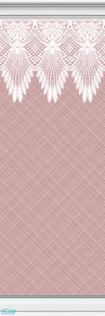 Sims 2 — Lace Walls - Plaid - Wine - 23 by maylynn55 — This wallpaper is wine/red with a plaid background and a lace
