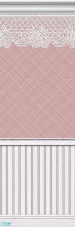 Sims 2 — Lace Walls - Plaid - Wine - 17A by maylynn55 — This wallpaper is wine/red with a plaid background and a lace
