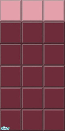 Sims 2 — The Bathroom - Cranberry Wall Tiles by TSR Archive — (Part of the Her First Place, collection) Cranberry tiles