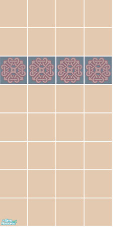Sims 2 — Celtic Tile Set - Red Wall by s00z — 
