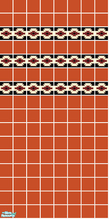 Sims 2 — Teepee Tile Set - Red Wall by s00z — 