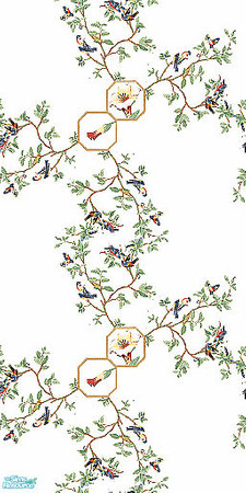 Sims 2 — Birds and Flowers - Individual Item by Lorah — Green, blue, red, yellow.