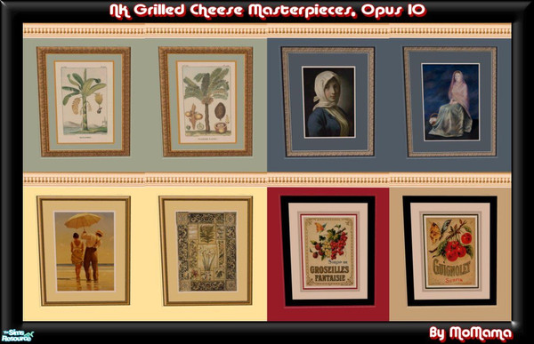 Sims 2 — NK GCM, Opus 10 by MoMama — Opus 10 of the Grilled Cheese Masterpieces features art by Descourtiliz, Pietro