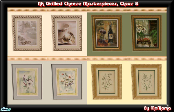 Sims 2 — NK GCM, Opus 8 by MoMama — Opus 8 of my Grilled Cheese Masterpieces features art by Page Houghton, Edward Lowe,
